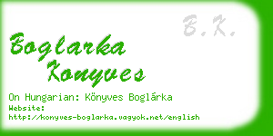 boglarka konyves business card